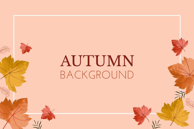 Autumn leaves frame background