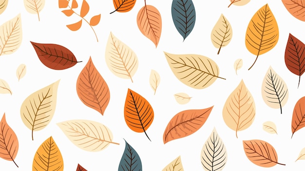 Vector autumn leaves seamless pattern texture design