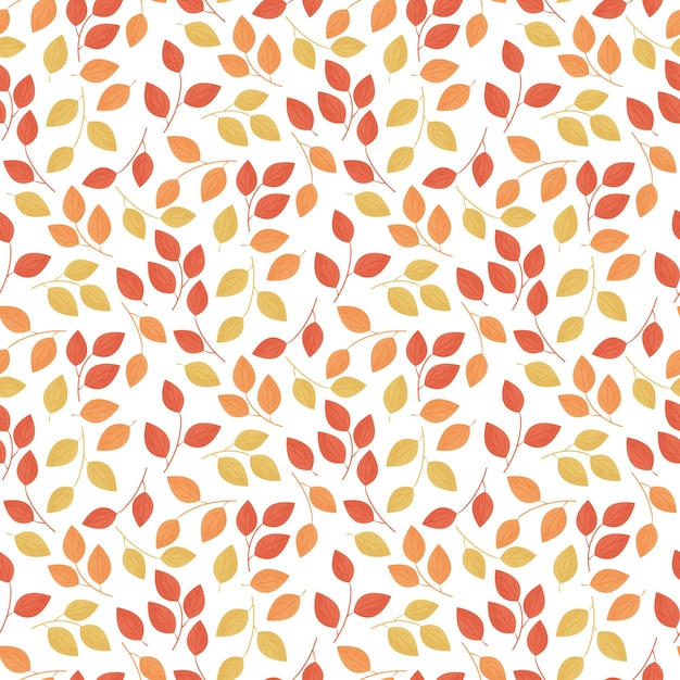 autumn leaves seamless pattern