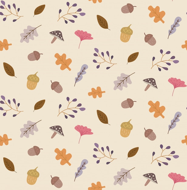 Autumn leaves seamless