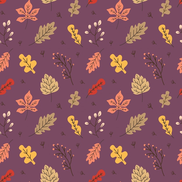 Autumn leaves seamless