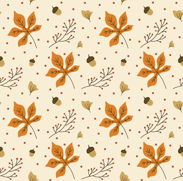 Autumn leaves seamless