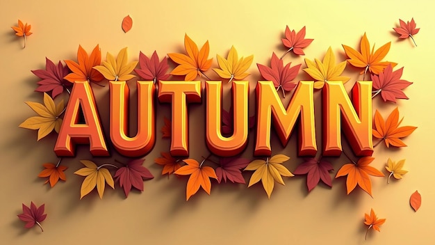 Autumn Leaves Typography Design