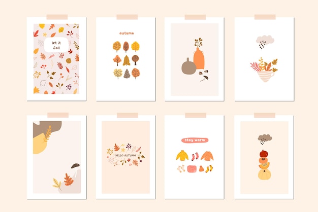 Autumn mood card or wall art ready to print