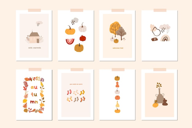 Autumn mood card or wall art ready to print