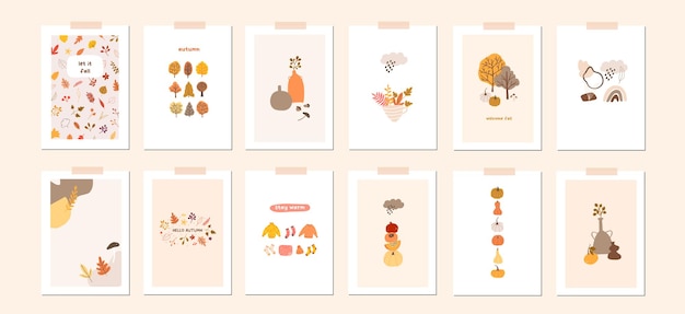 Autumn mood card or wall art ready to print