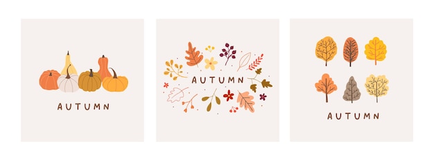 Autumn mood greeting card