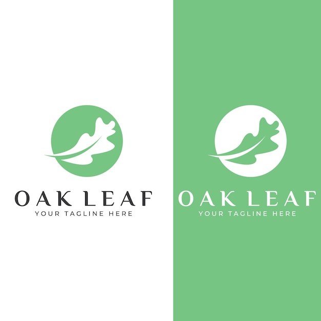 Autumn oak leaf logo and oak tree logo With easy and simple editing of vector illustration