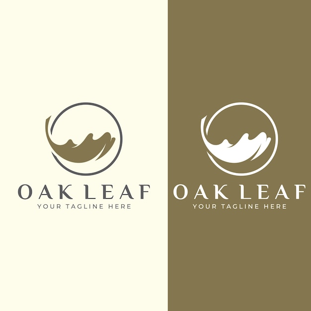 Autumn oak leaf logo and oak tree logo With easy and simple editing of vector illustration