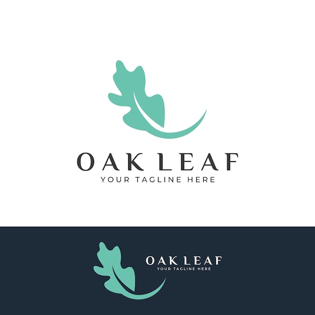 Autumn oak leaf logo and oak tree logo With easy and simple editing of vector illustration