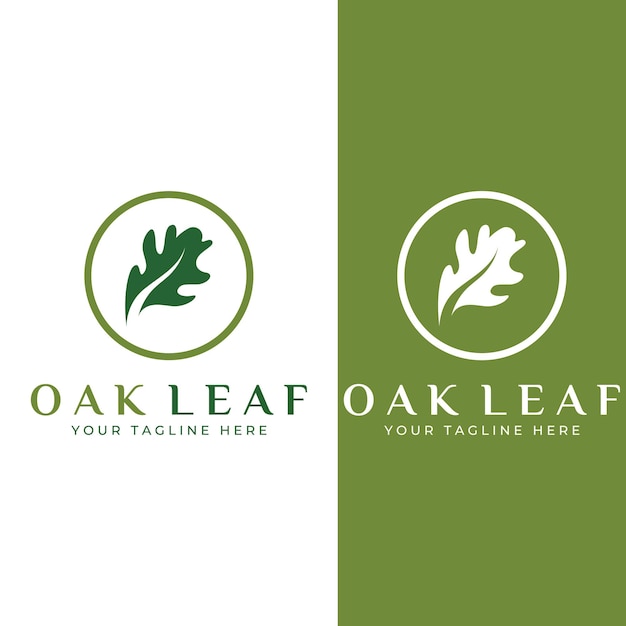 Autumn oak leaf logo and oak tree logo With easy and simple editing of vector illustration