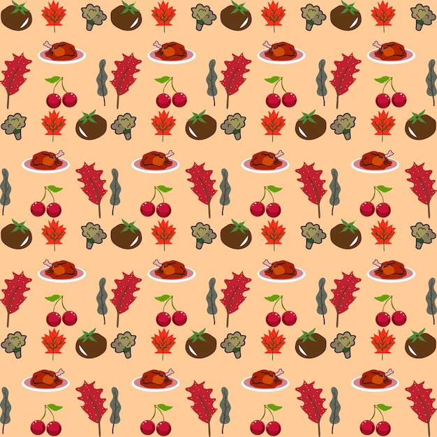 Autumn pattern Vector Seamless background