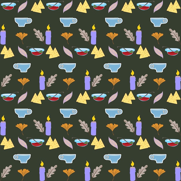 Autumn pattern Vector Seamless background