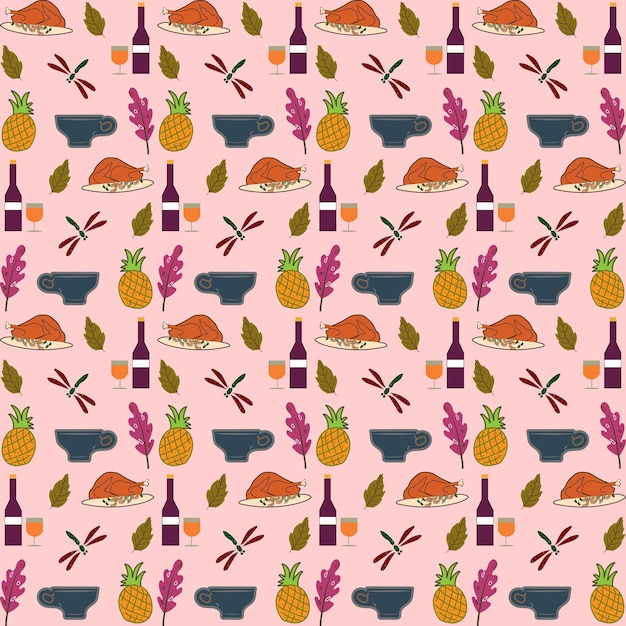 Autumn pattern Vector Seamless background