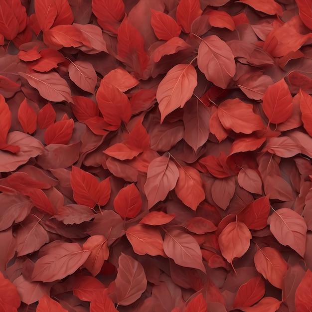 Vector autumn red leaves textured background sunny light