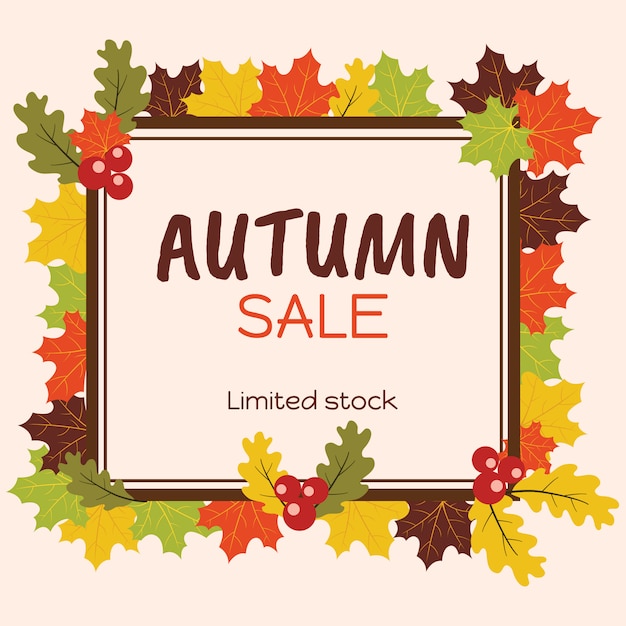 Autumn Sale Background Frame