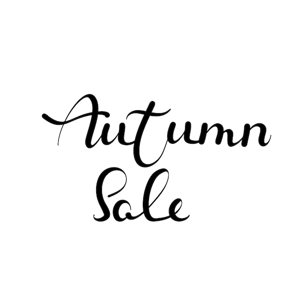 Autumn Sale Background with Hand Drawn Autumn Text and Leaves around it. For Holiday sale Promo, Invitation card and Greeting card