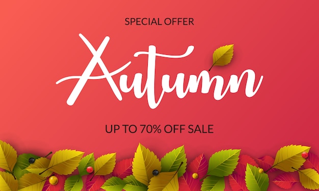 Autumn sale banner shopping sale