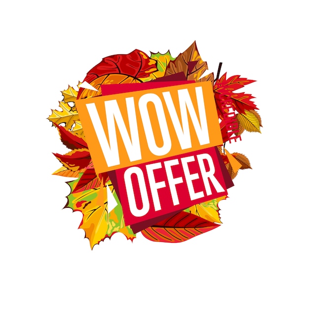 Autumn sale banner template