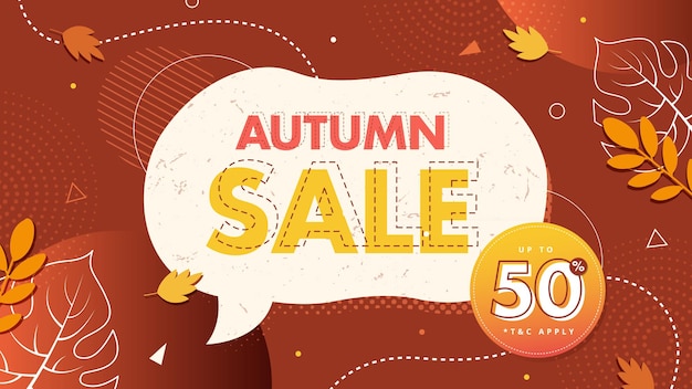 Autumn sale banner template