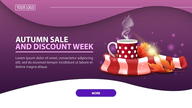 Autumn sale and discount week banner