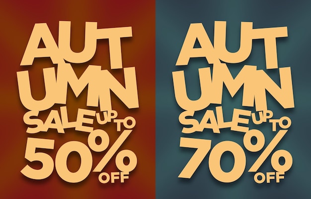 autumn sale editable percentage nominal for promotional ad