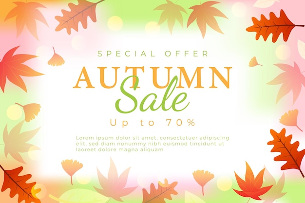 Autumn sale promotion advertises banner background design template.