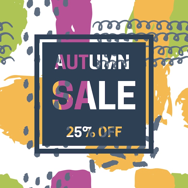 Autumn Sale vector illustration