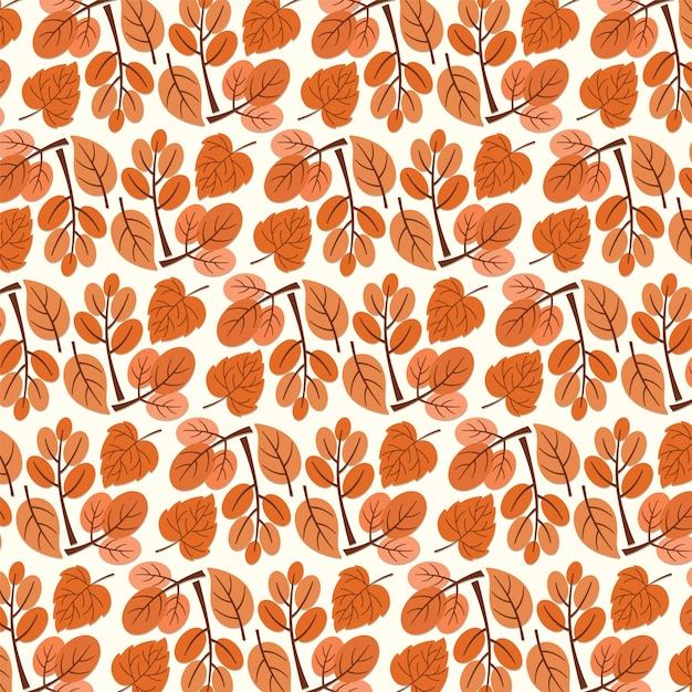 Autumn seamless pattern. Seamless leaf pattern.Leaf background.