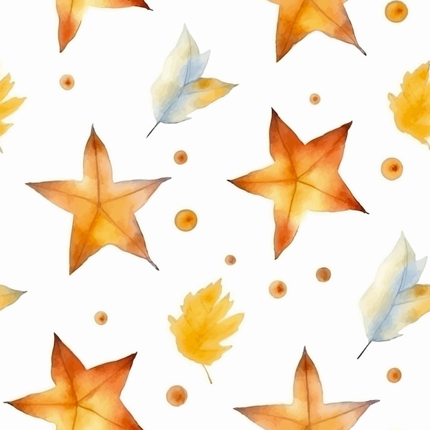 Autumn seamless pattern vector