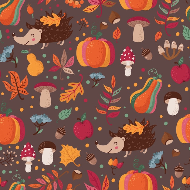 Autumn seamless pattern 