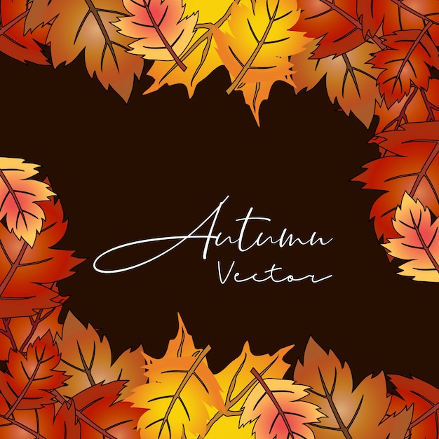 Autumn season design with dark background vector