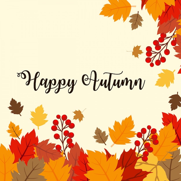 Autumn season design with light background vector