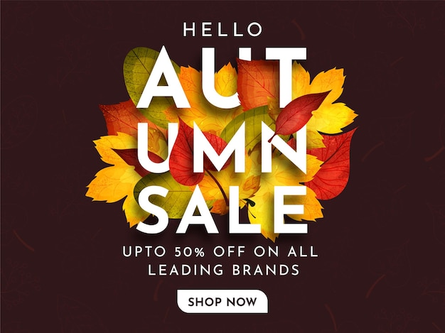 Autumn season sale banner