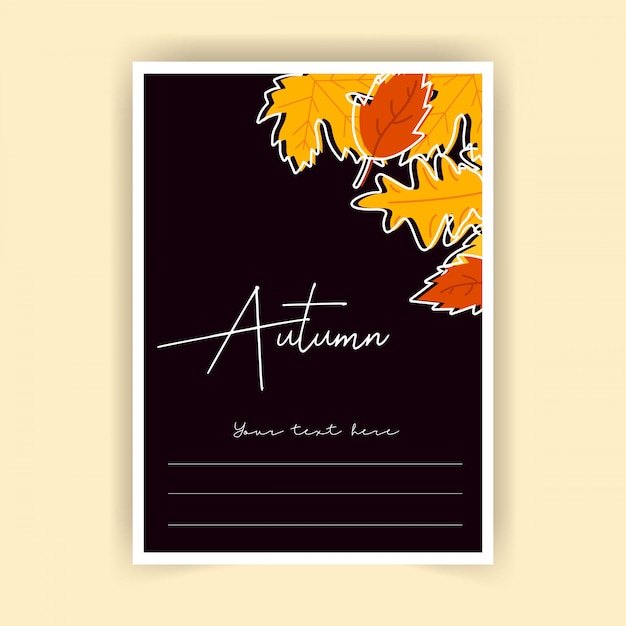 Autumn season typography with creative deisgn vector 