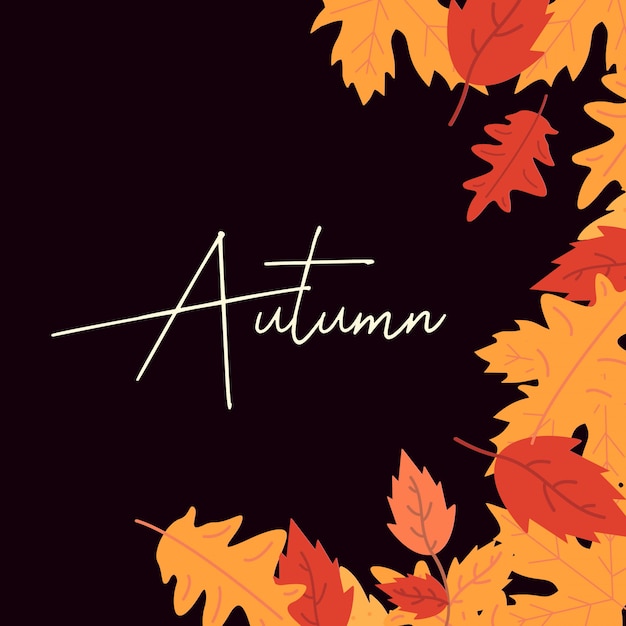 Autumn season typography with creative deisgn vector 