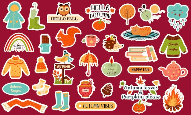 Autumn stickers