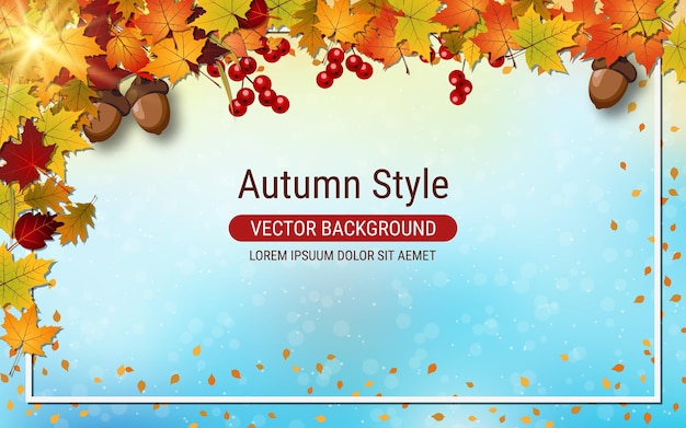 Autumn style elegant vector background