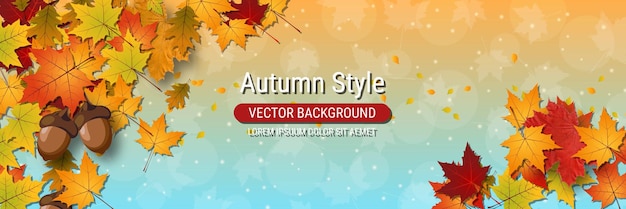 Autumn style vector background