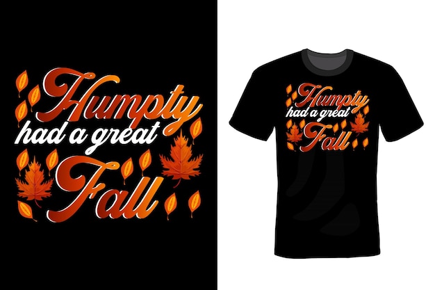 Autumn T shirt design typography vintage