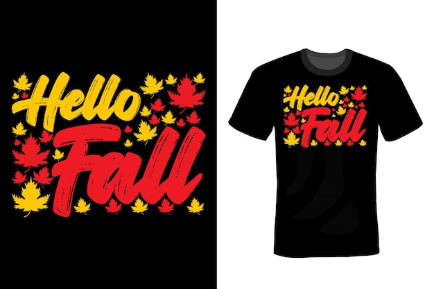 Autumn T shirt design typography vintage