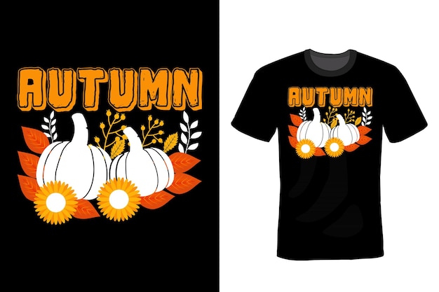 Autumn T shirt design typography vintage