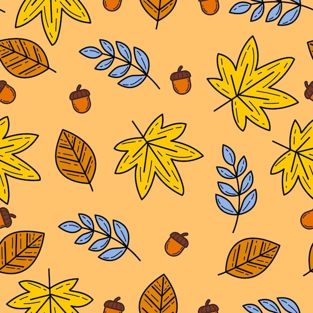 autumn theme seamless pattern background