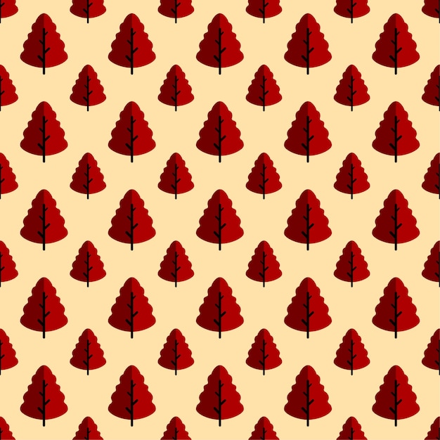 Autumn tree seamless pattern