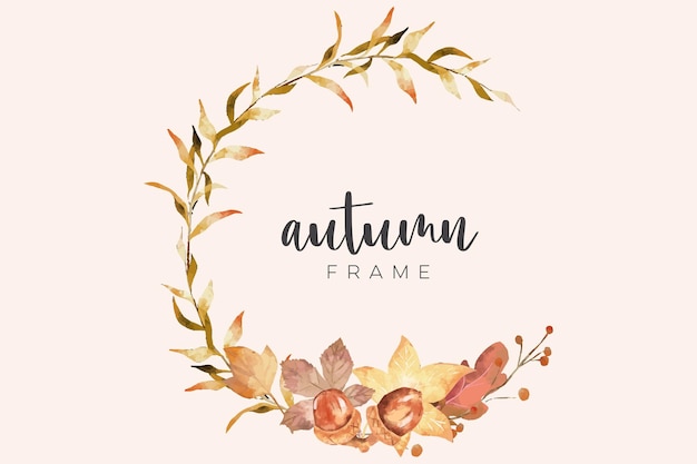 Autumn watercolor background