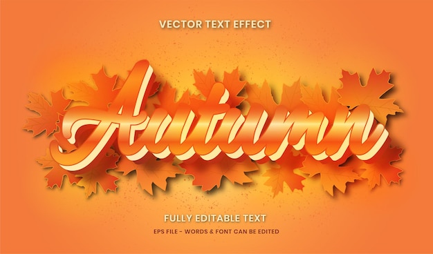 Autumn with modern style editable text effect