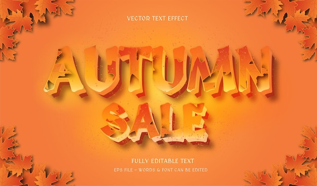 Autumn with modern style editable text effect