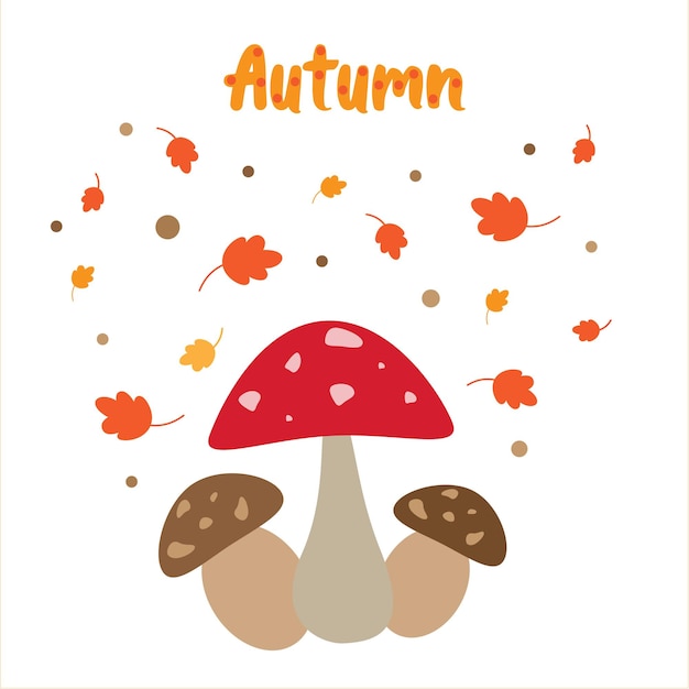 Autumn wreath of leaves punpkins Vector illustration