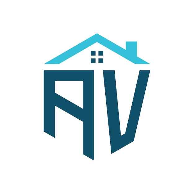 AV House Logo Design Template Letter AV Logo for Real Estate Construction or any House Related Business