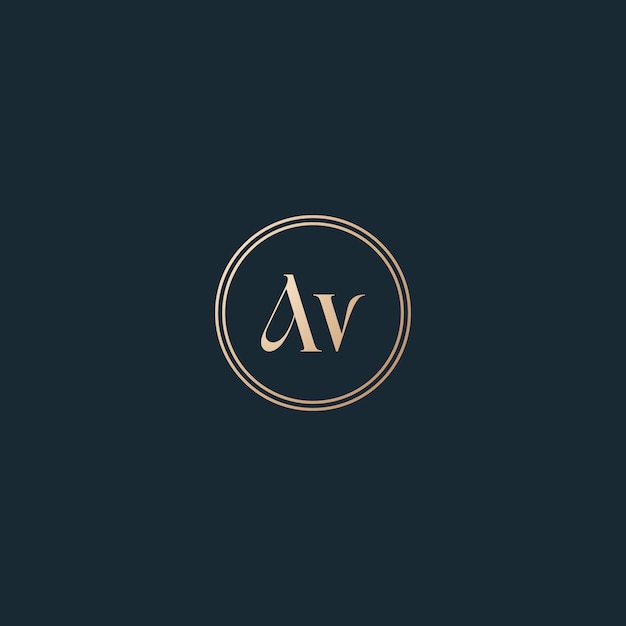 Vector av monogram logo design vector image